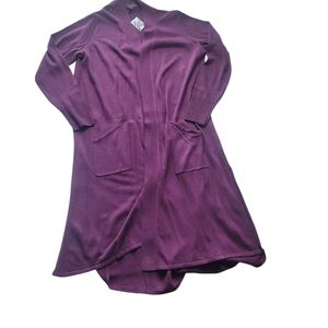 H By Halston Purple Duster Cardigan XL